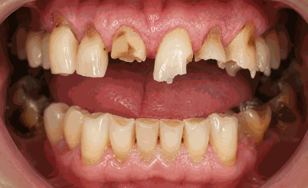 Worn Dentition Case 2 Before